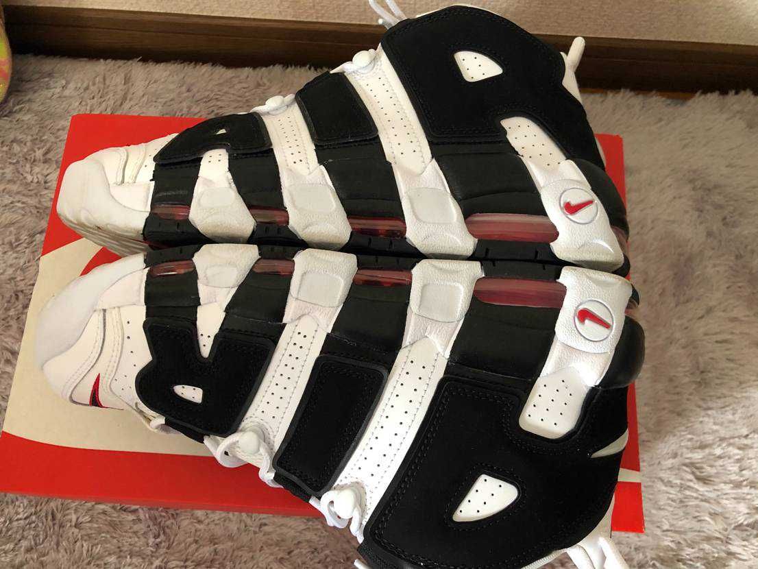 NIKE AIR MORE UPTEMPO "WHITE/BLACK/UNIVERSITY RED"(2020)