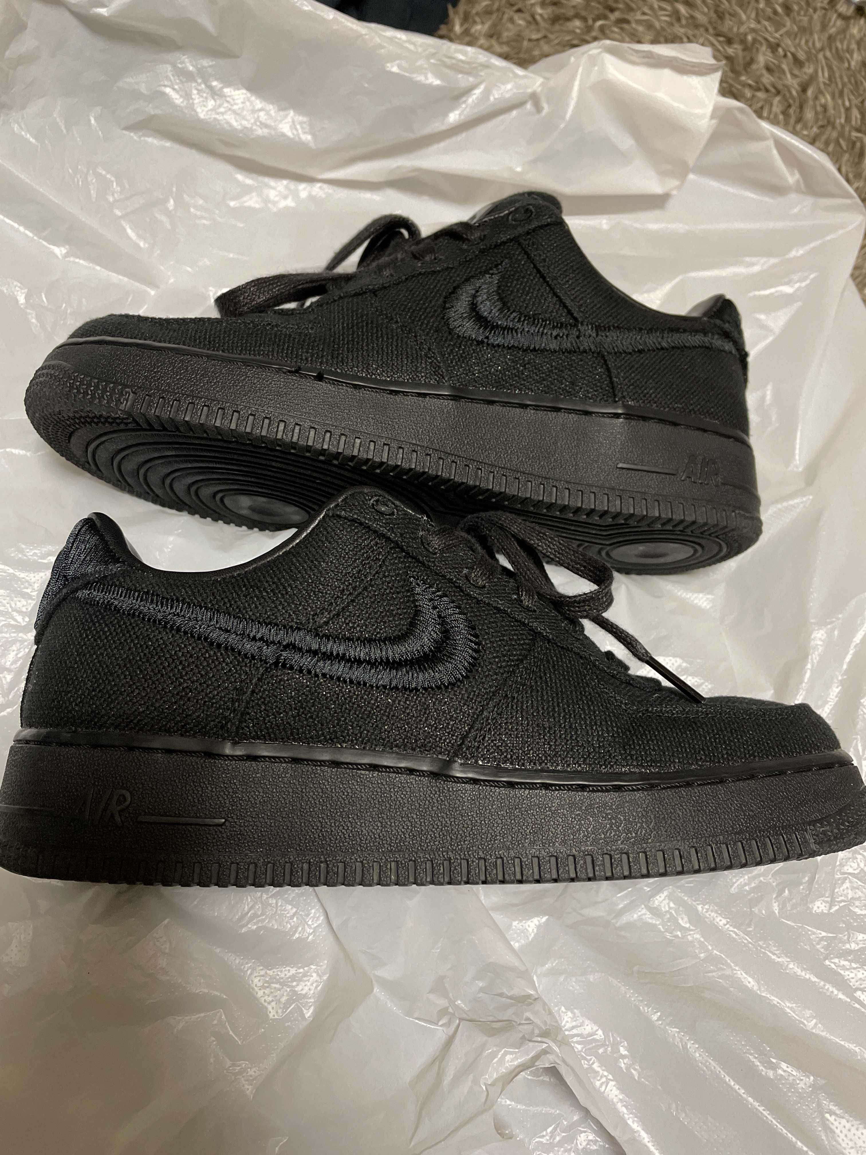 Stussy × Nike Air Force 1 Low "Triple Black"