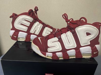 Supreme × Nike Air More Uptempo "White/Red"