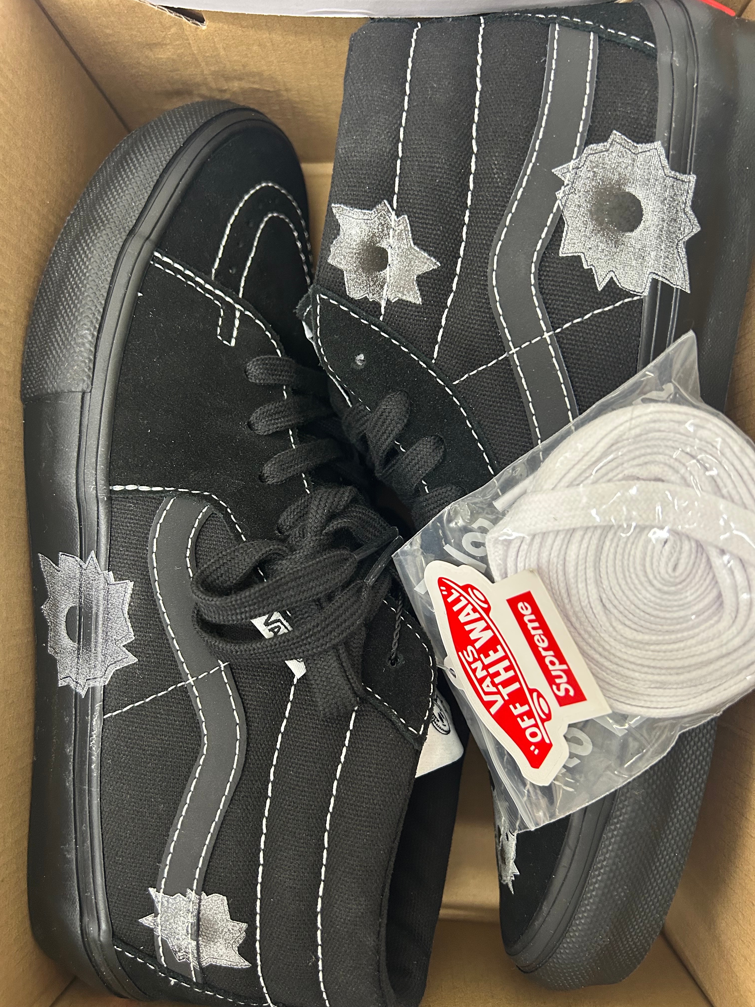 Nate Lowman × Supreme × Vans Skate Grosso Mid "Bullet Hole/Black" (Japan Exclusive) (25SS Week9)