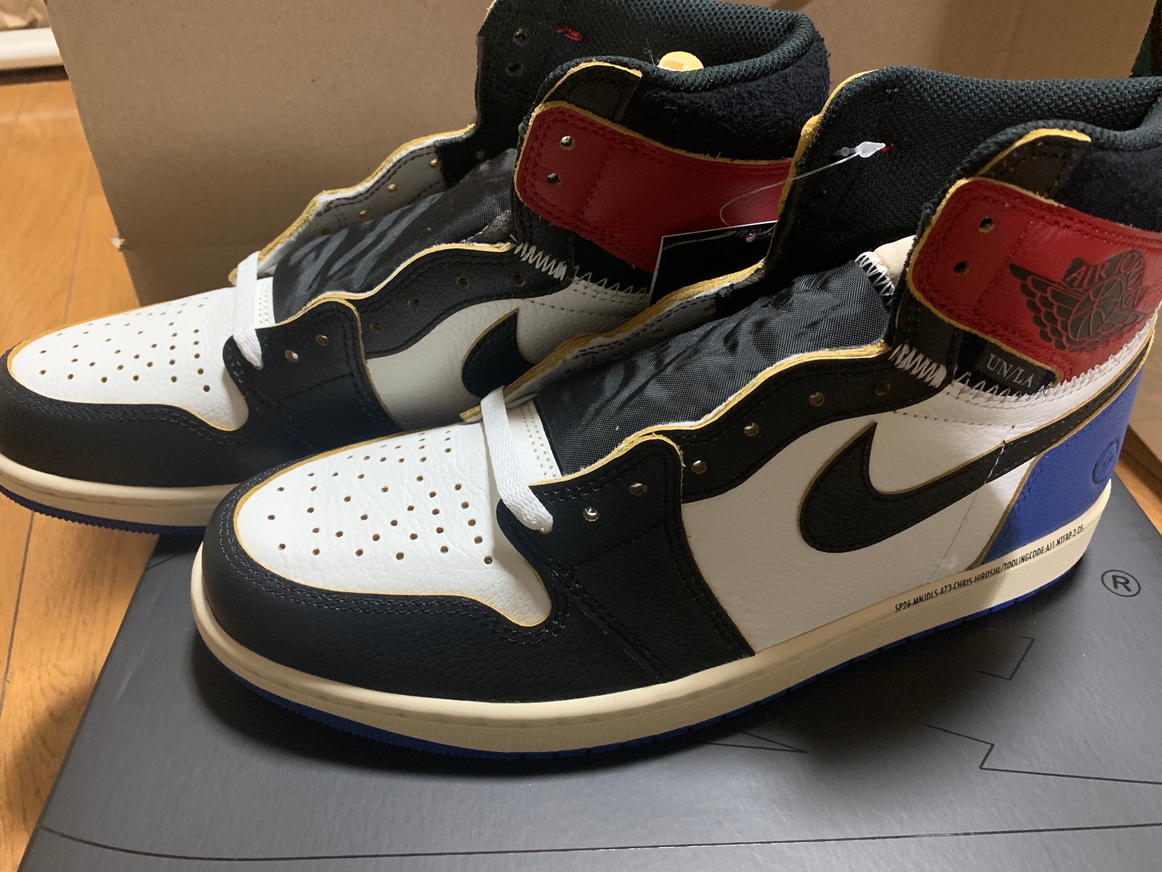 fragment design × UNION × Nike Air Jordan 1 High OG "Black/Varsity Red"