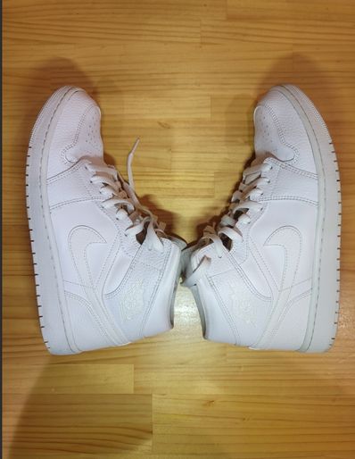 Nike Air Jordan 1 Mid "Triple White"(2020)