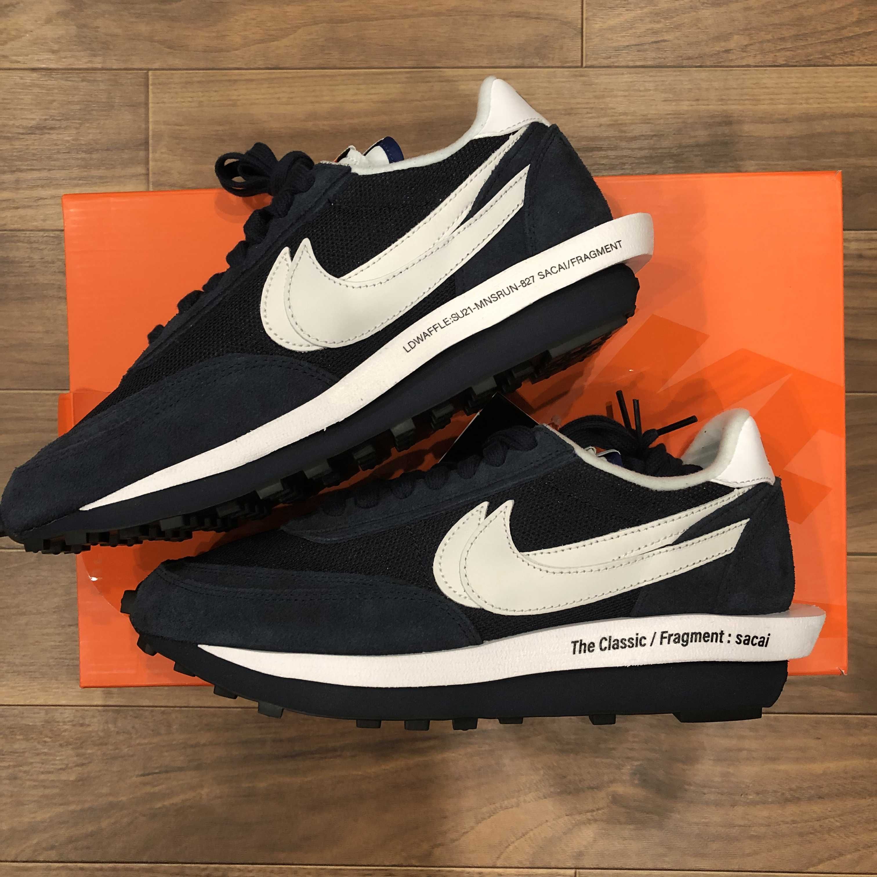 Fragment × sacai × Nike LD Waffle "Blackended Blue"