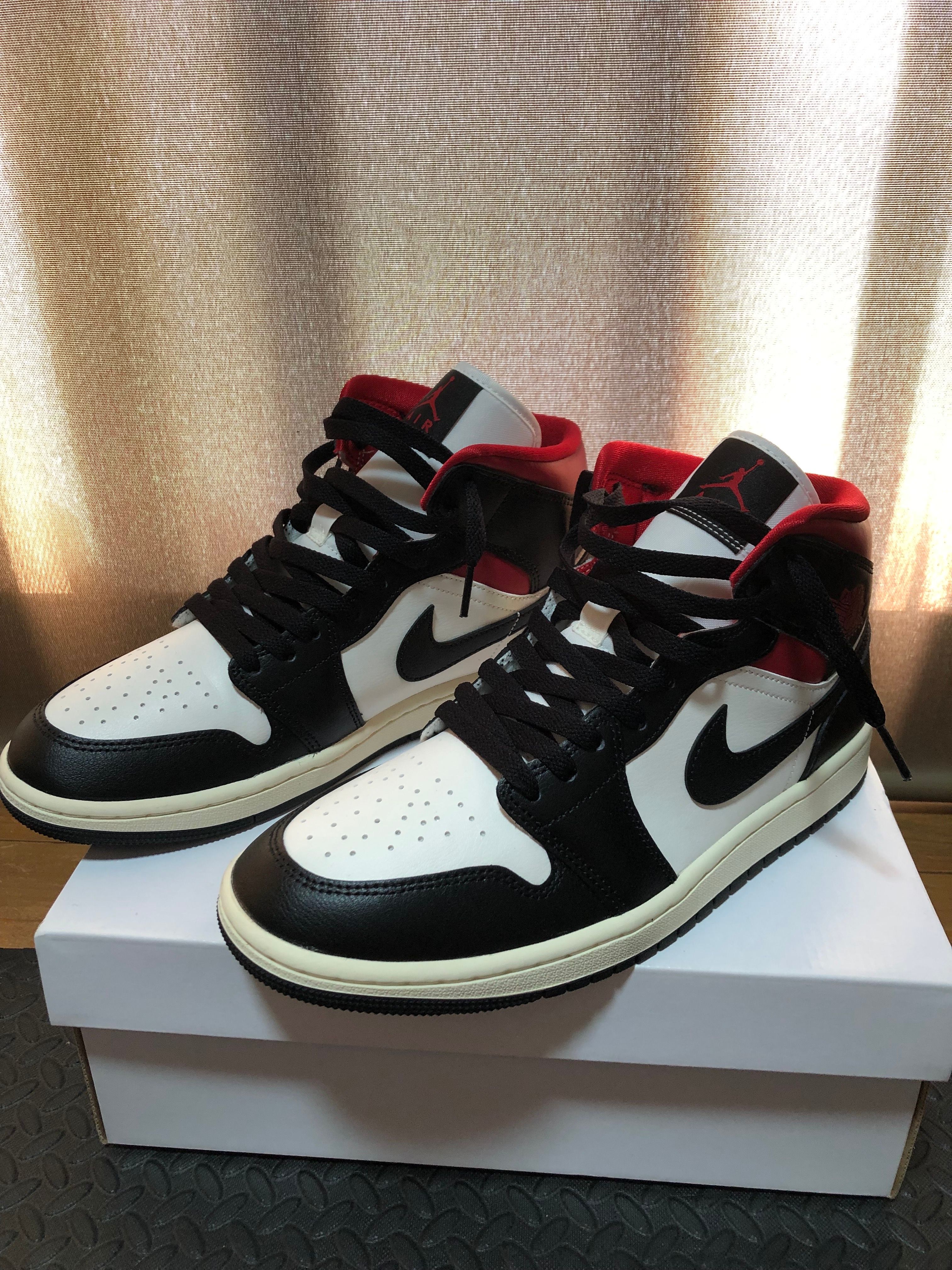 Nike Women's Air Jordan 1 Mid "Black/Gym Red"