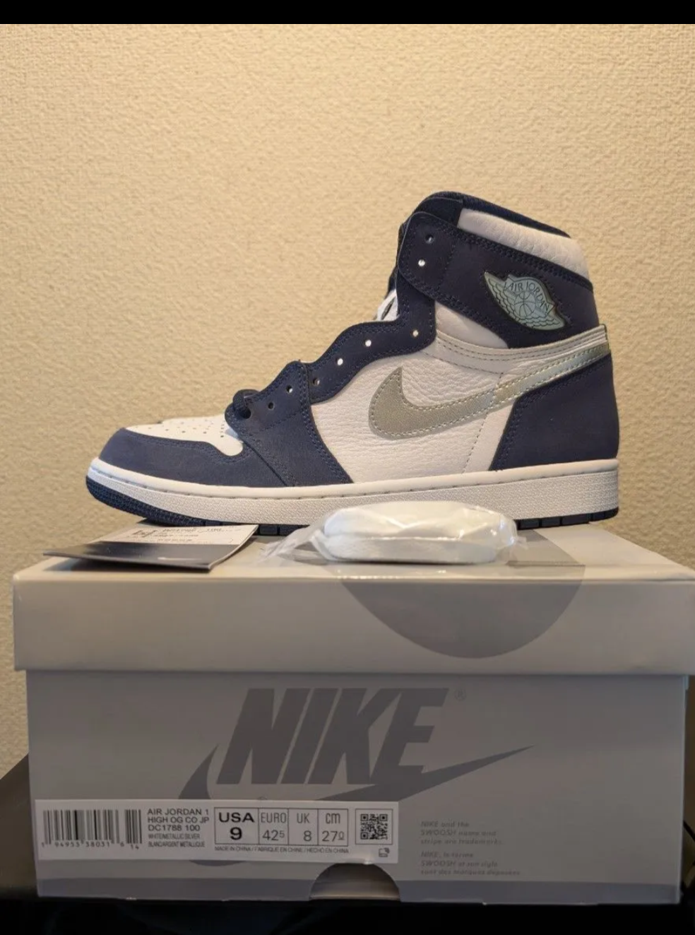 Nike Air Jordan 1 High OG CO.JP "White/Midnight Navy" (2020)(ブリーフケースなし)