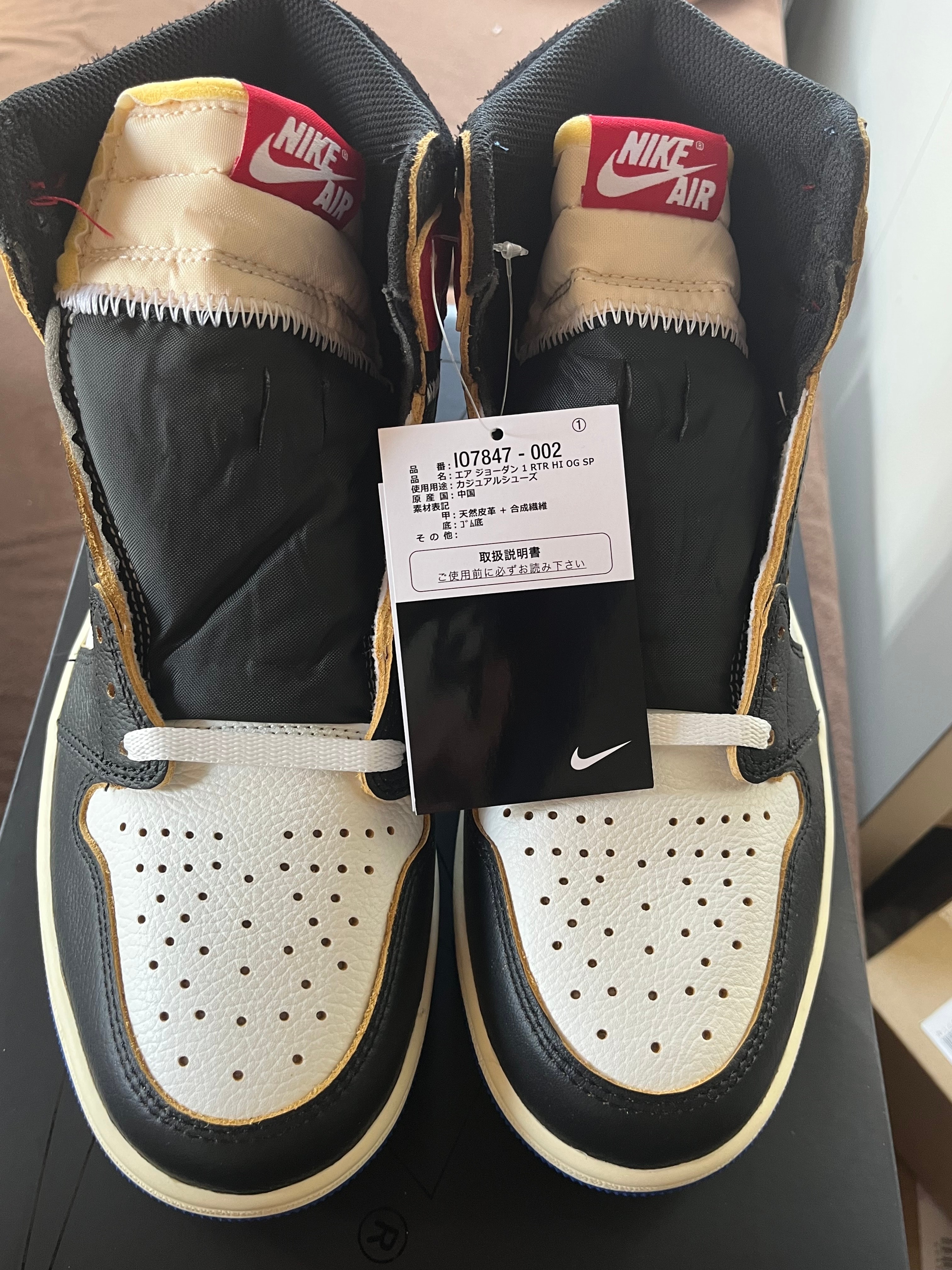 fragment design × UNION × Nike Air Jordan 1 High OG "Black/Varsity Red"