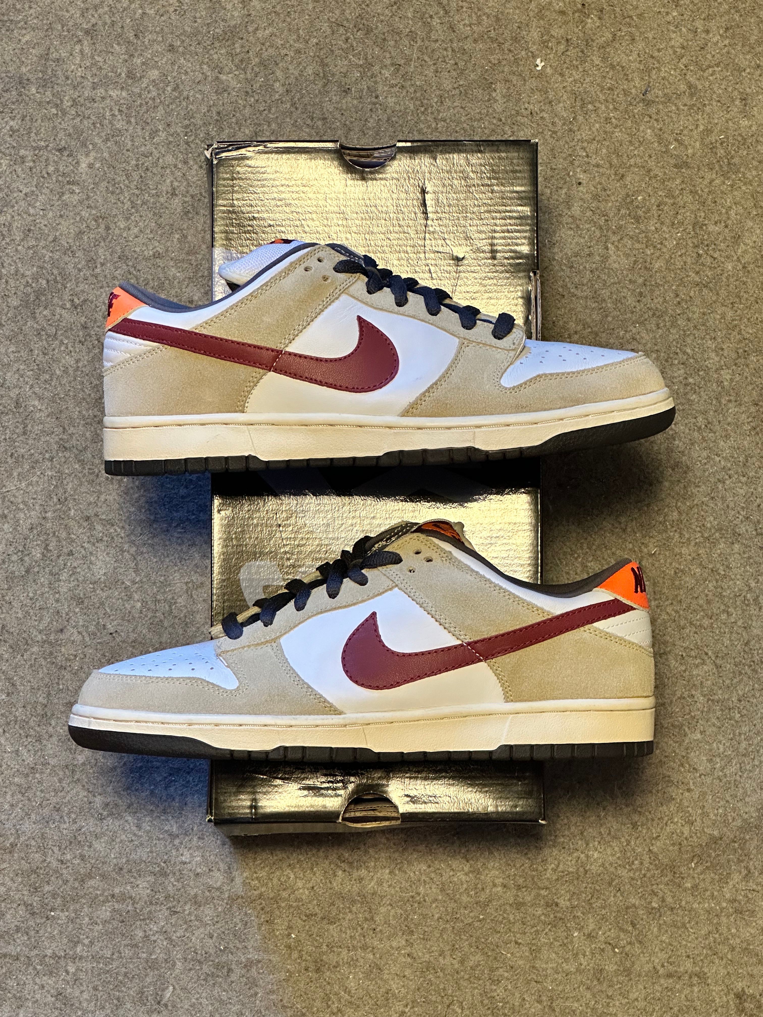 Nike SB Dunk Low Pro "White Varsity Crimson"