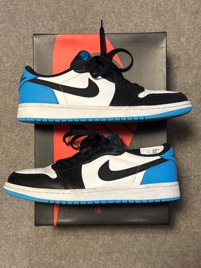 Nike Air Jordan 1 Low OG "Black and Dark Powder Blue/UNC"