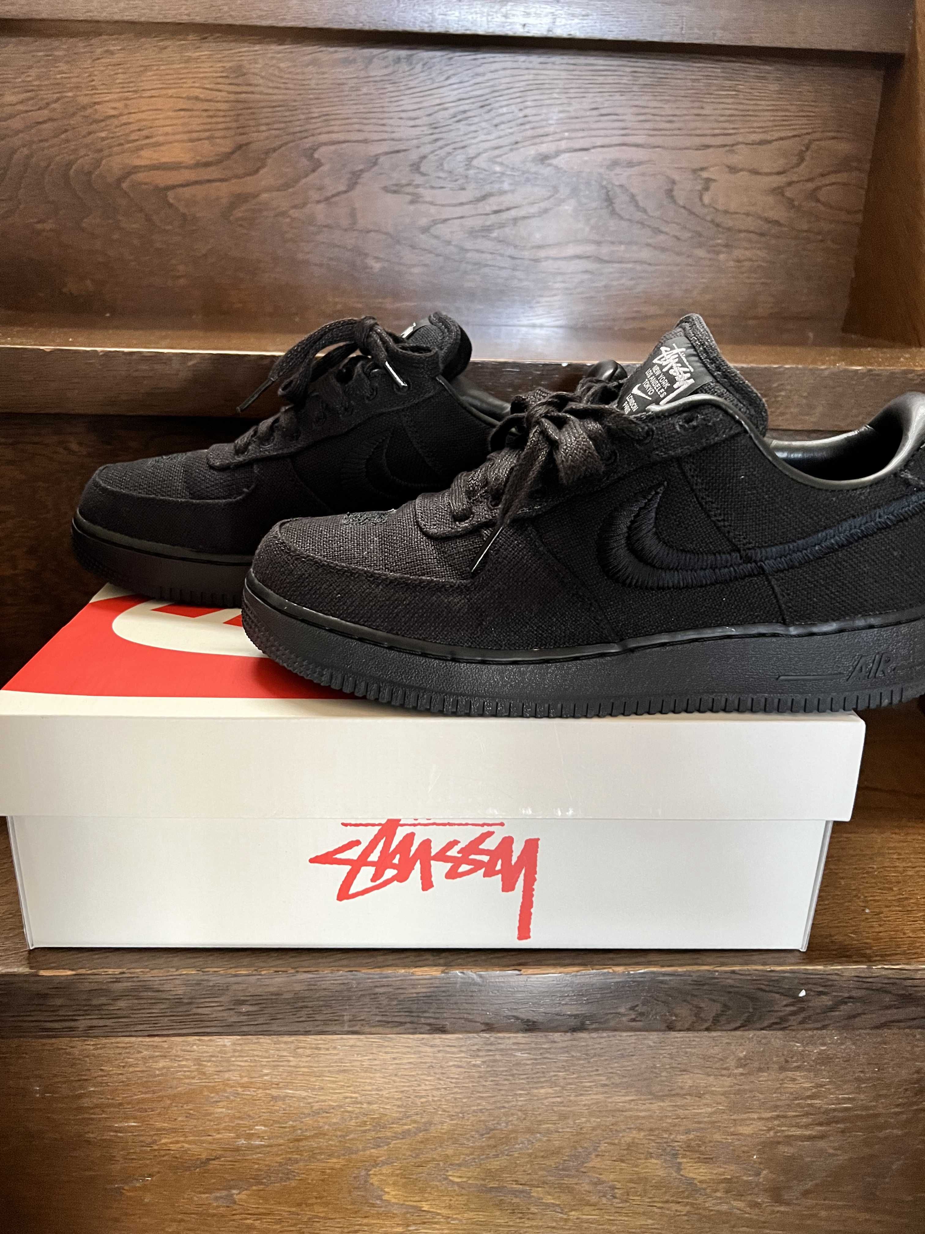 Stussy × Nike Air Force 1 Low "Triple Black"