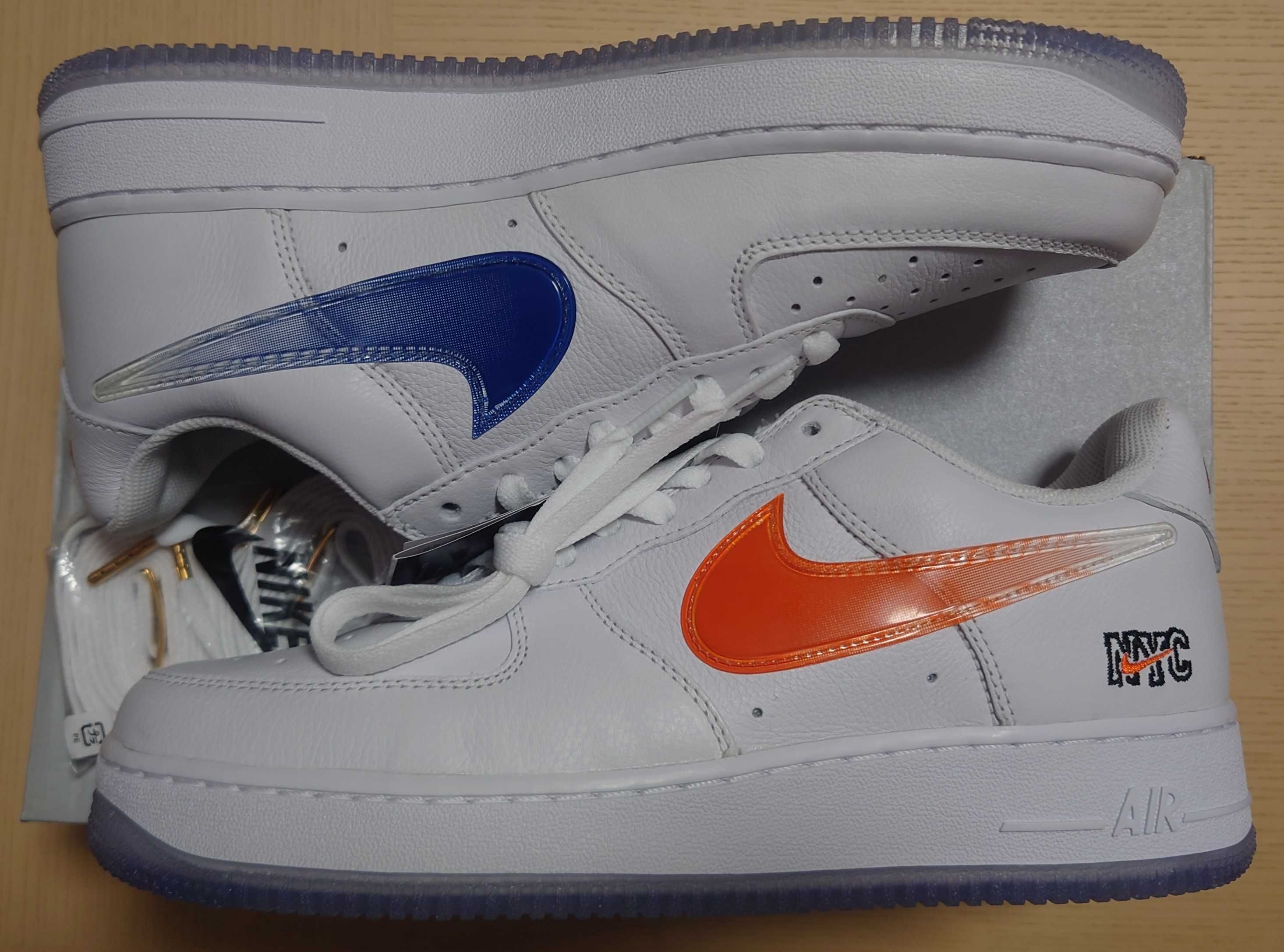 KITH × Nike Air Force 1 Low "White/Rush Blue/White/Brilliant Orange"