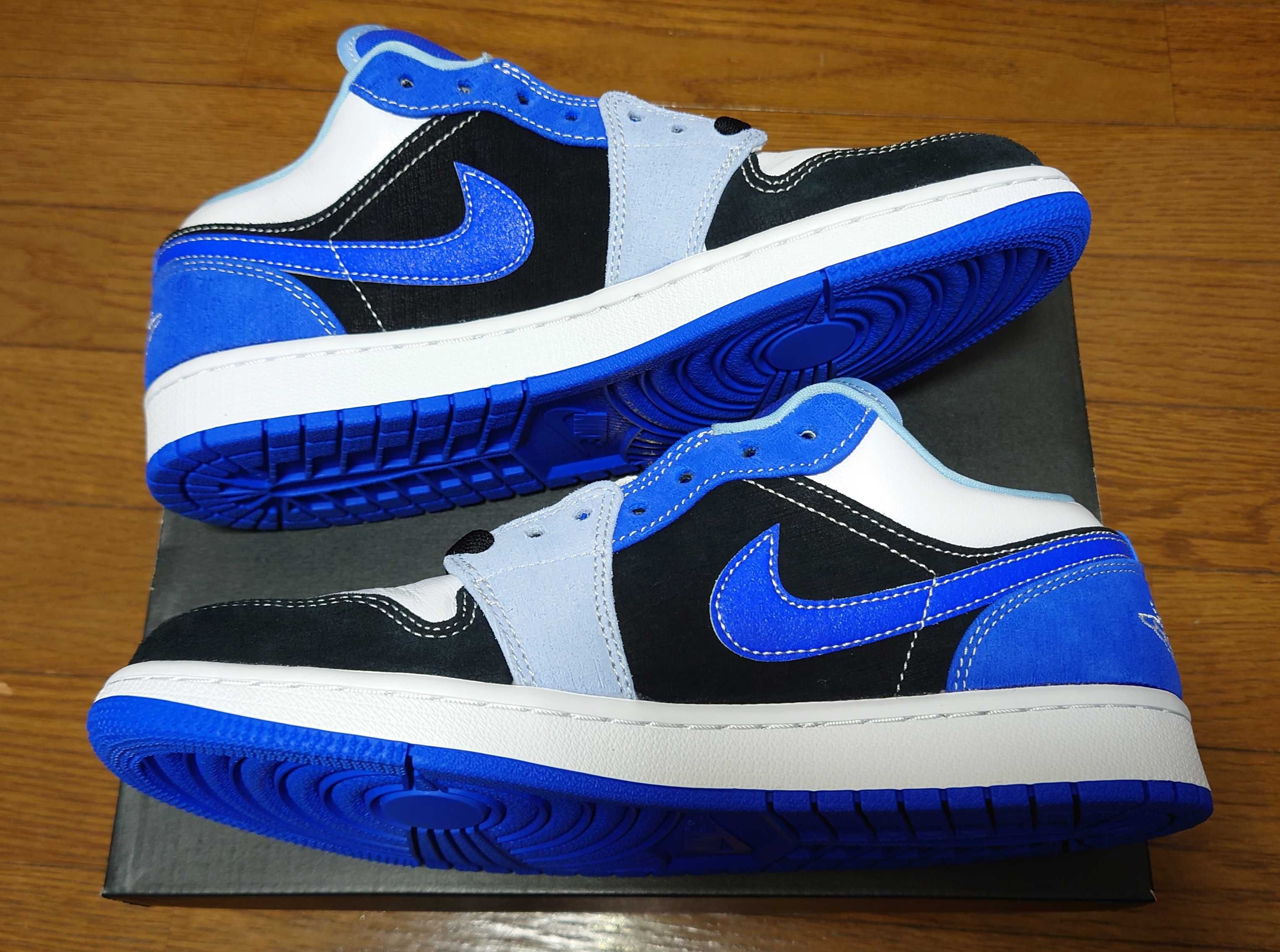 NIKE AIR JORDAN 1 LOW "WHITE/BLACK/BLUE"
