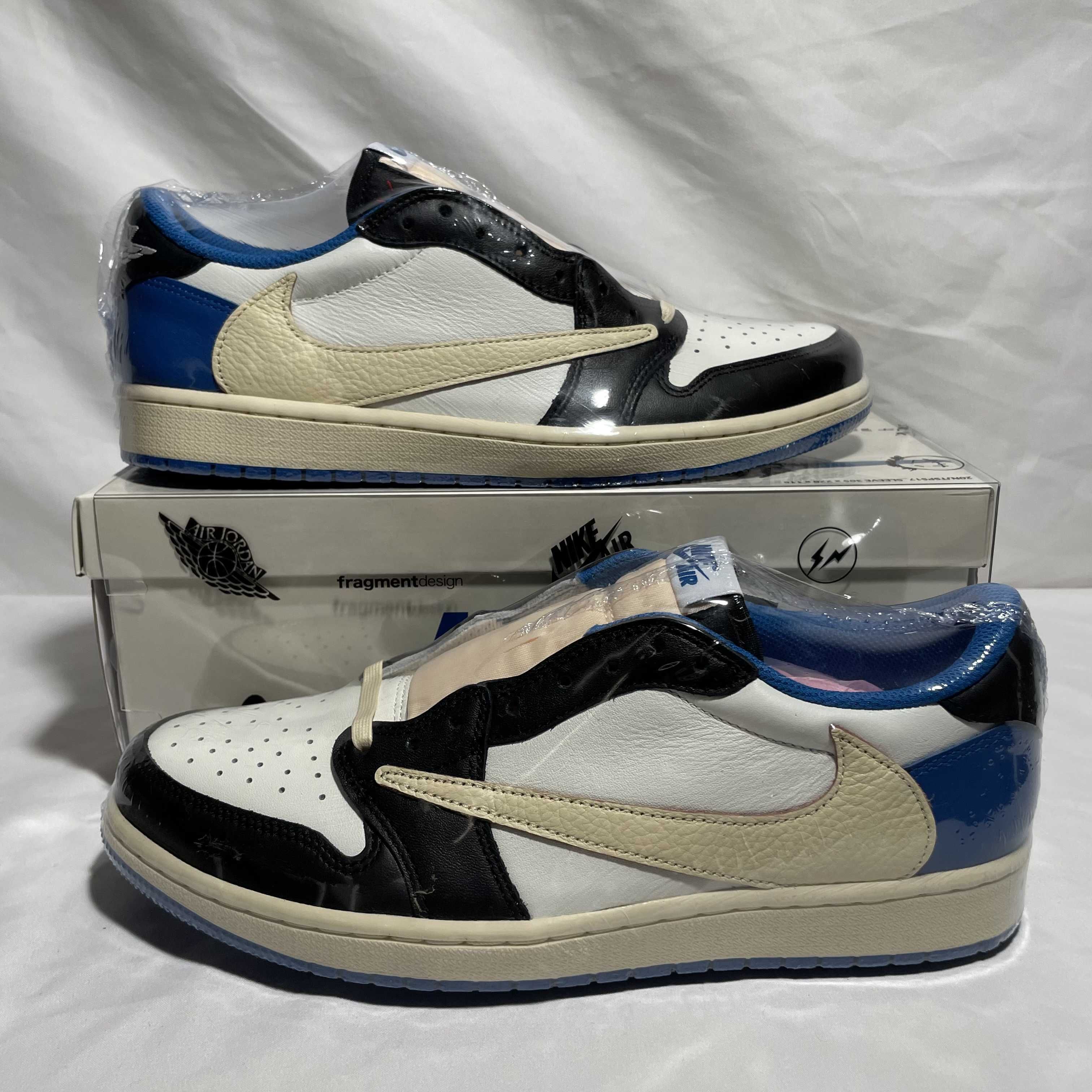 Travis Scott × fragment design × Nike Air Jordan 1 Low OG SP "Military Blue"
