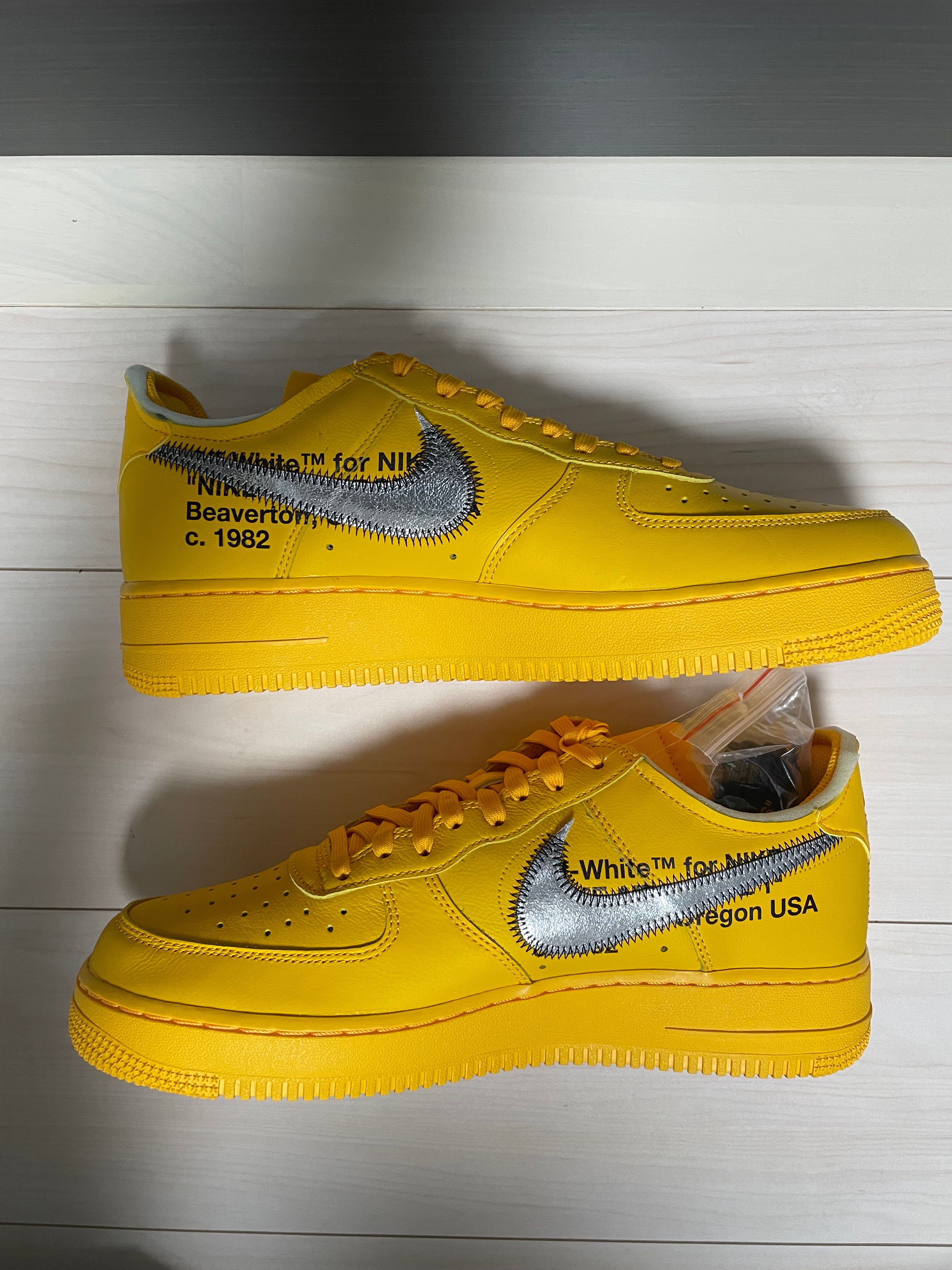 Off-White × Nike Air Force 1 Low "University Gold"