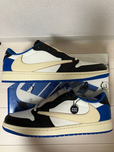 Travis Scott × fragment design × Nike Air Jordan 1 Low OG SP "Military Blue"