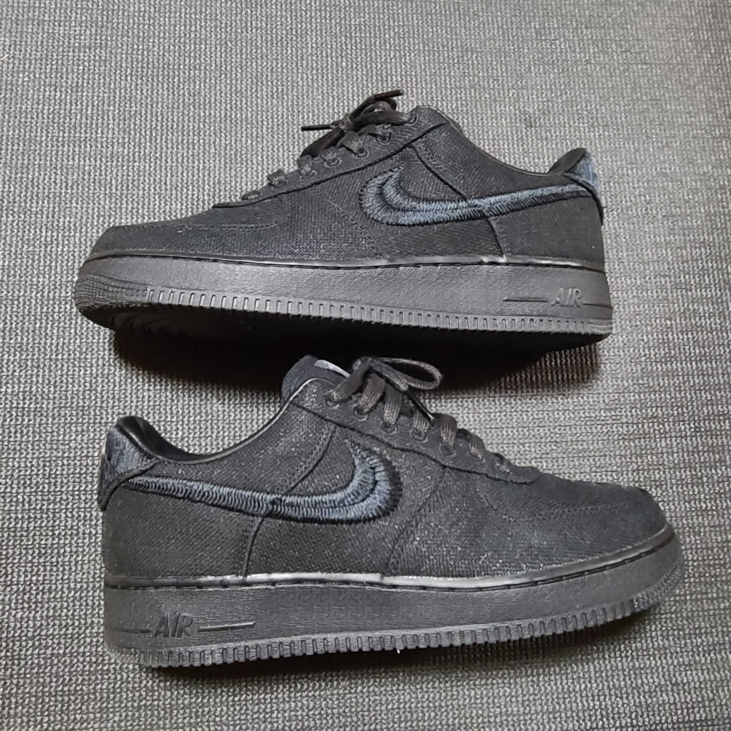 Stussy × Nike Air Force 1 Low "Triple Black"