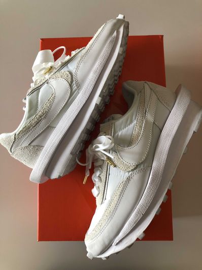 sacai × Nike LDV Waffle "Triple White"