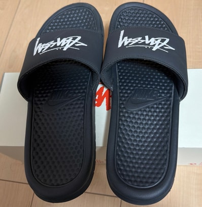 Stussy × Nike Benassi Slide "Off Noir" (CW2787-001)