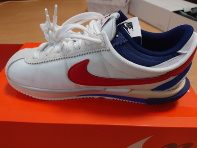 sacai × Nike Zoom Cortez "White and University Red"