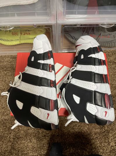 NIKE AIR MORE UPTEMPO "WHITE/BLACK/UNIVERSITY RED"(2020)