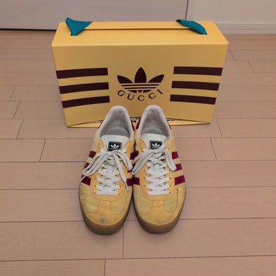 GUCCI × adidas Gazelle "Yellow Velvet"