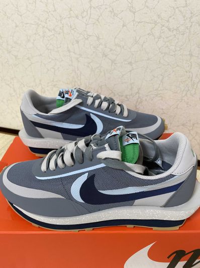 CLOT × Sacai × Nike LD Waffle "Grey Obsidian/Cool Grey"