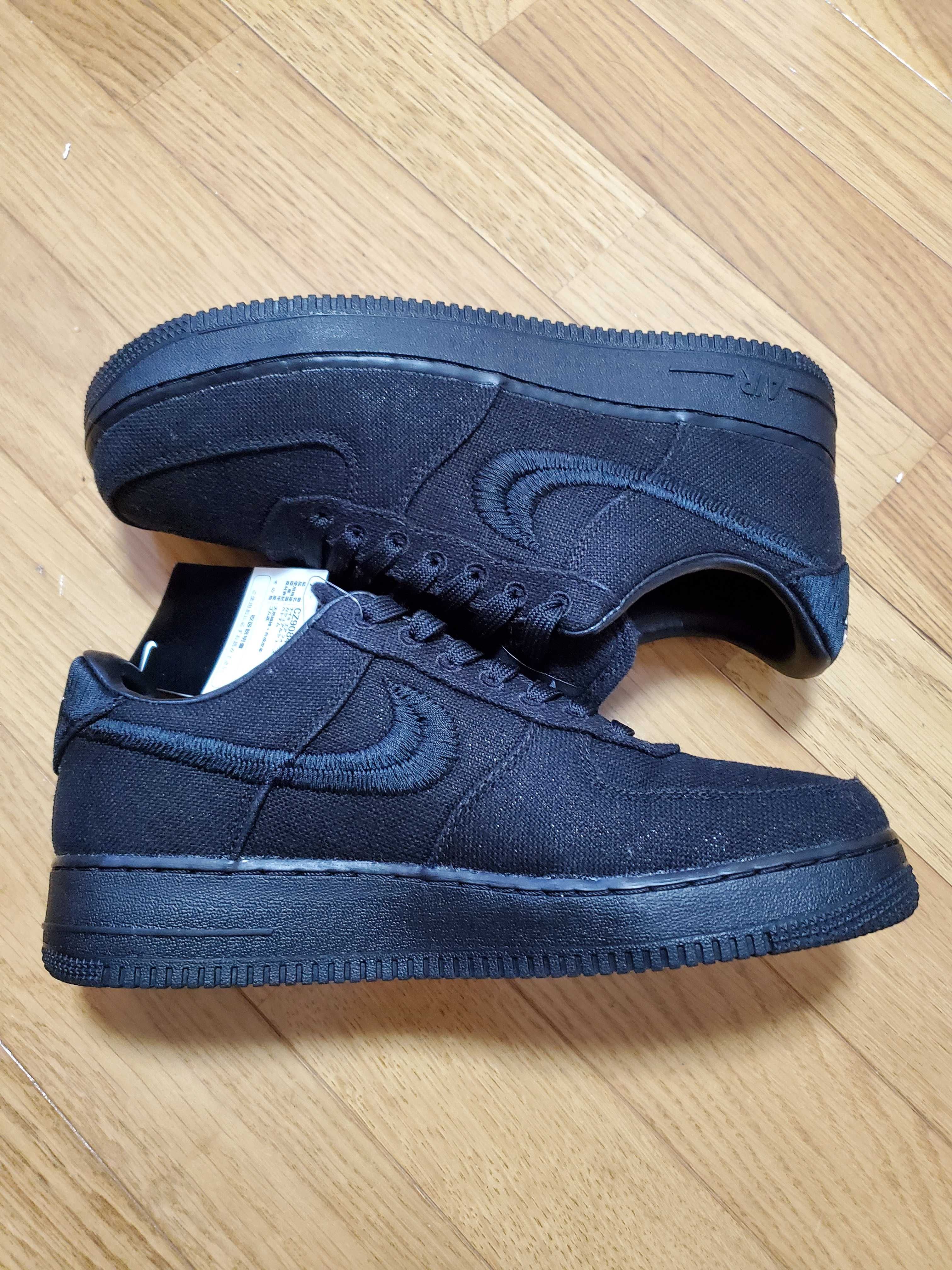 Stussy × Nike Air Force 1 Low "Triple Black"