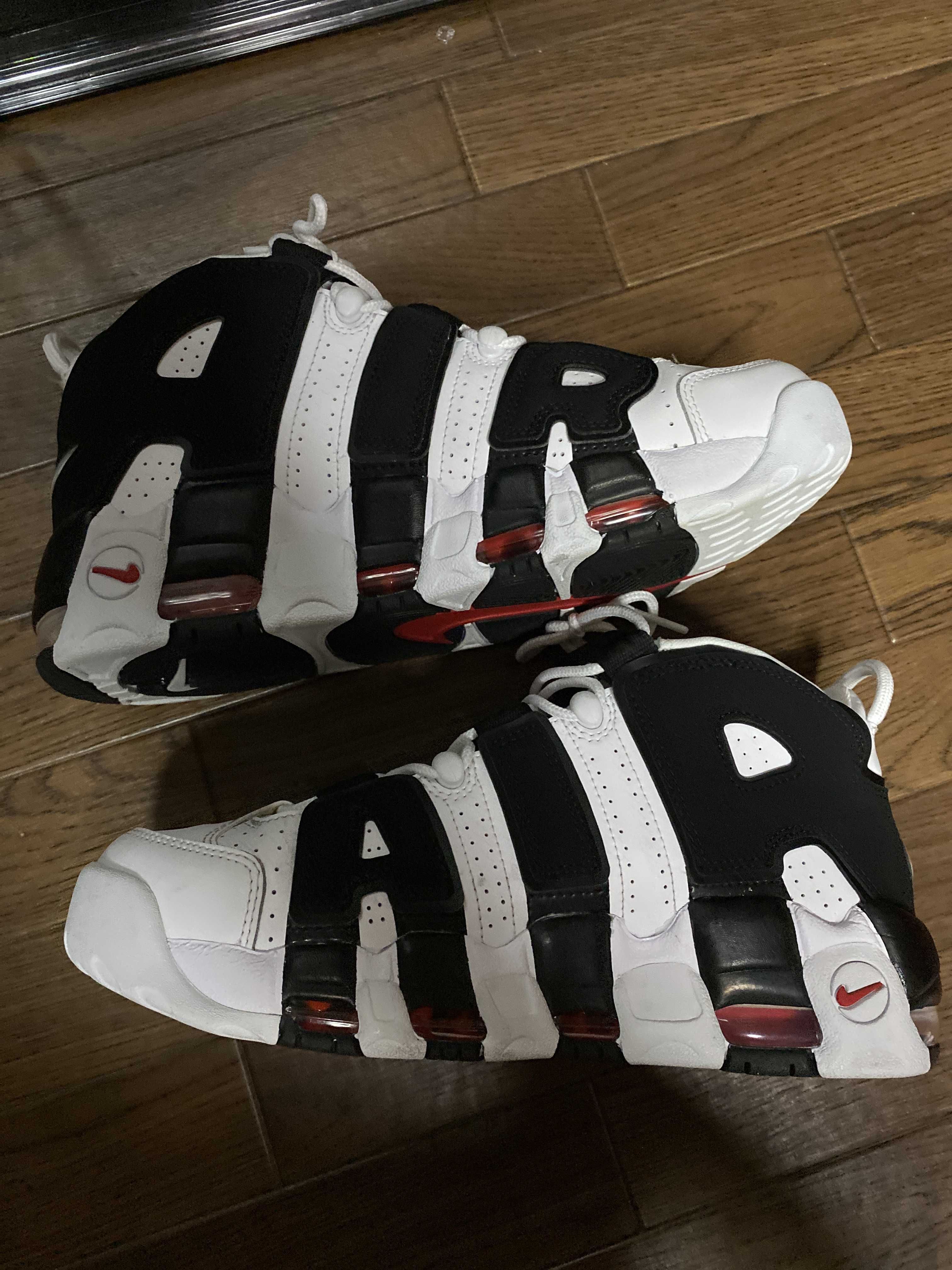 NIKE AIR MORE UPTEMPO "WHITE/BLACK/UNIVERSITY RED"(2020)
