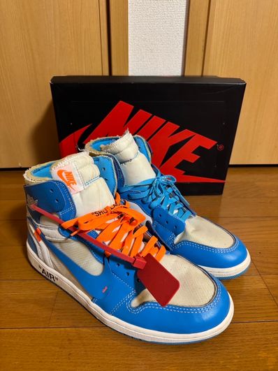 Off-White × Nike Air Jordan 1 High UNC "White/Dark Powder Blue"