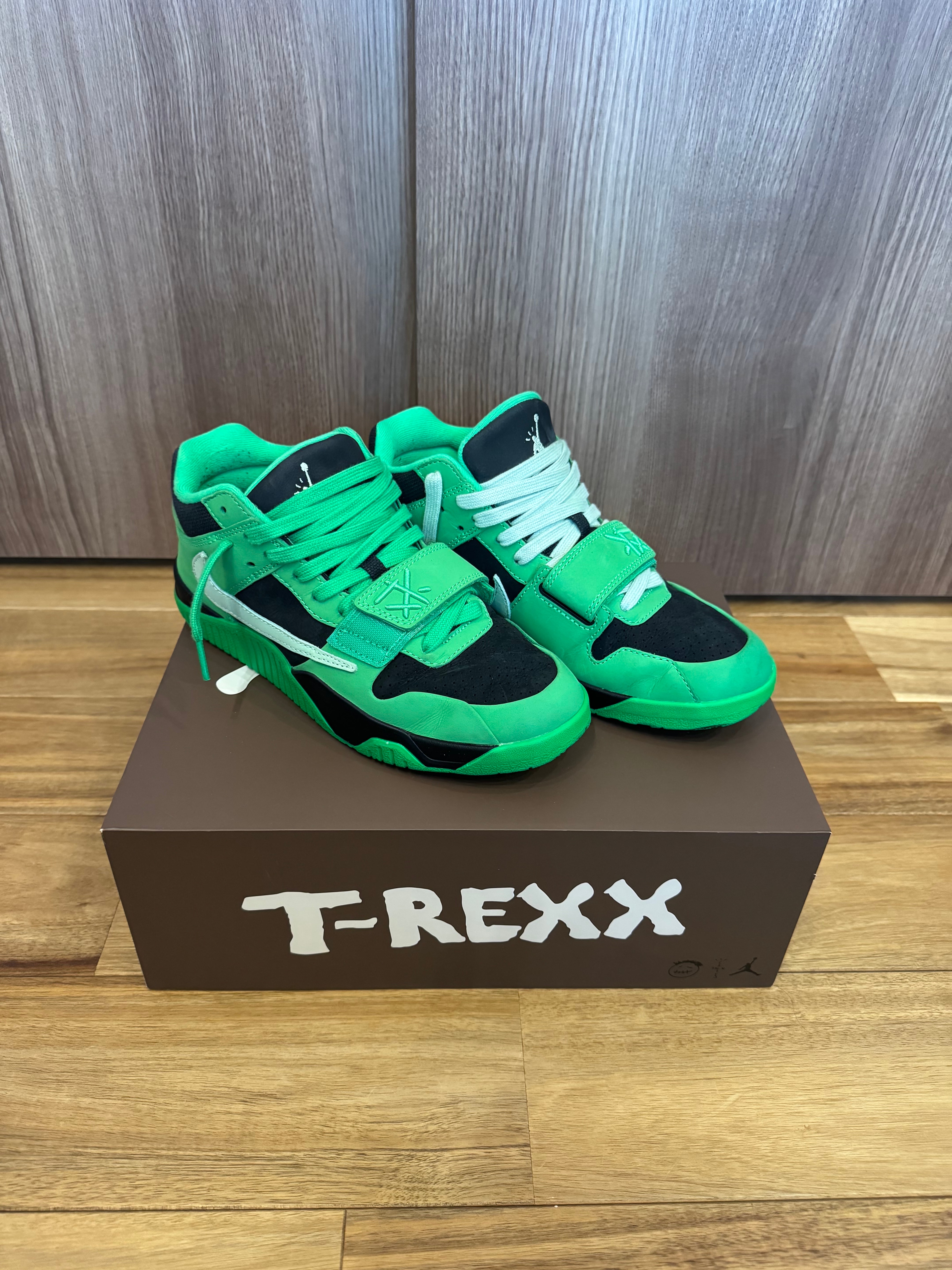 Travis Scott × Nike Jordan Jumpman Jack CJ1 T-Rexx "Green Spark"