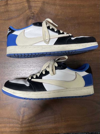 Travis Scott × fragment design × Nike Air Jordan 1 Low OG SP "Military Blue"