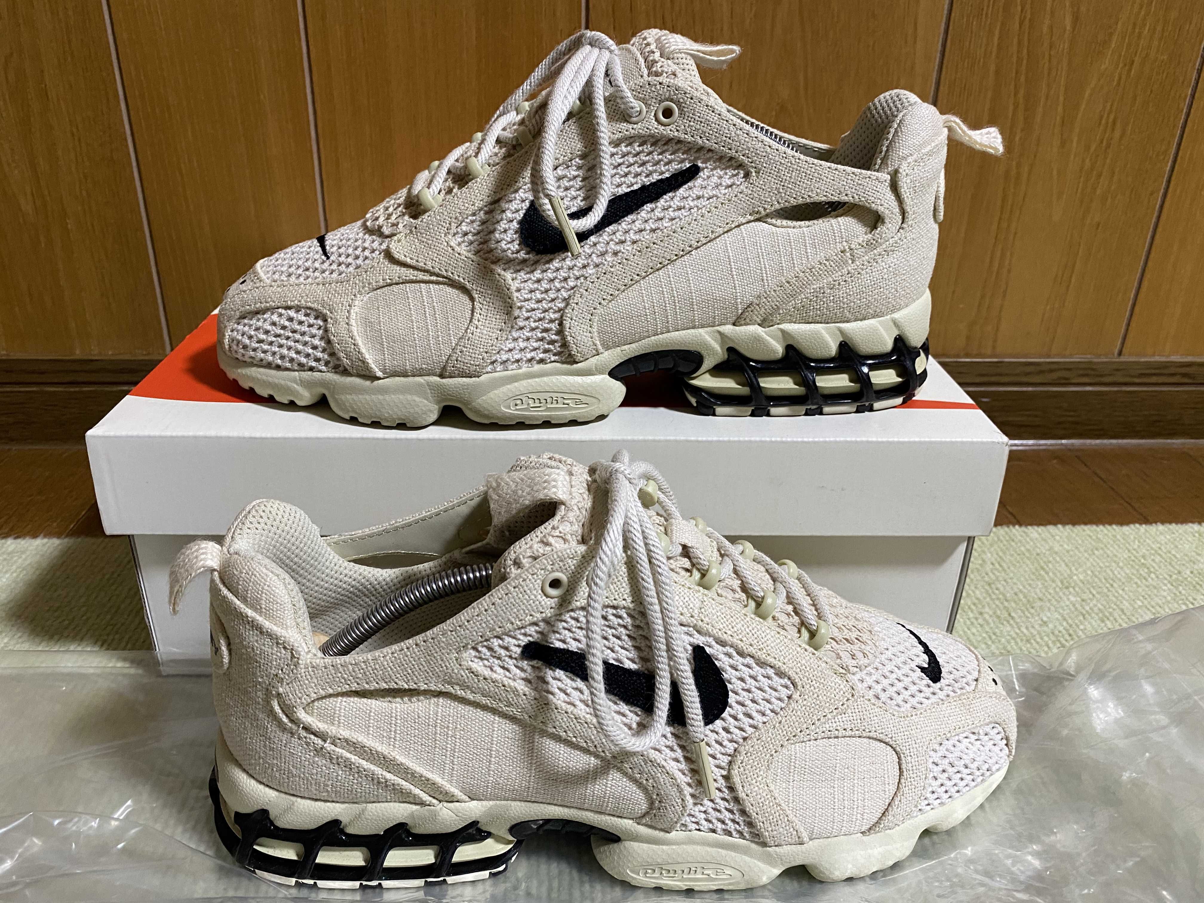 Stussy × Nike Air Zoom Spiridon CG 2 "Fossil/Black"