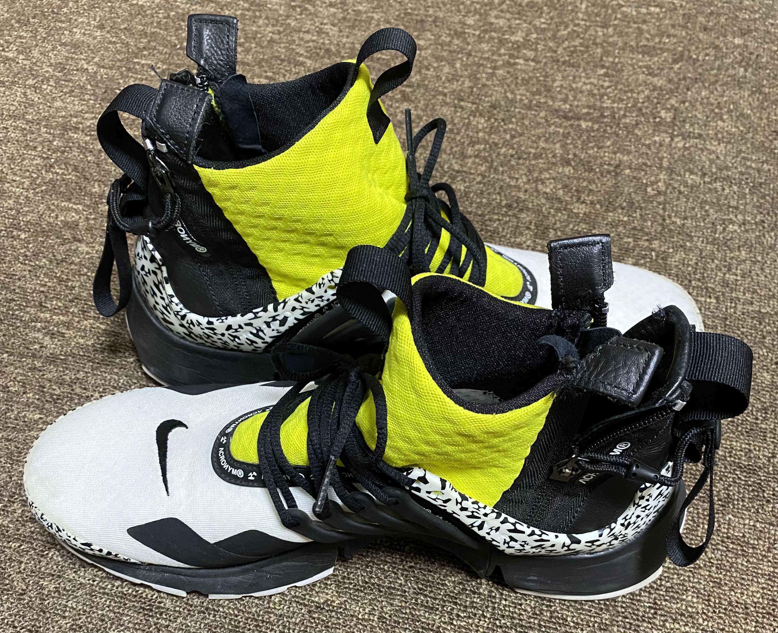 ACRONYM × Nike Air Presto Mid "White/Black/Dynamic Yellow"