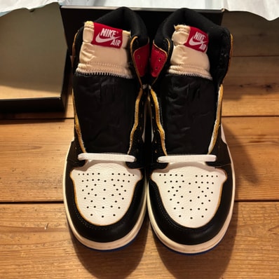 fragment design × UNION × Nike Air Jordan 1 High OG "Black/Varsity Red"