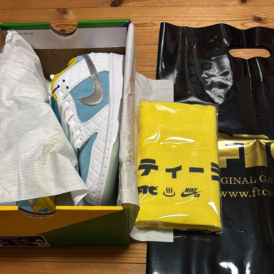 FTC × Nike SB Dunk Low "White/Blue"