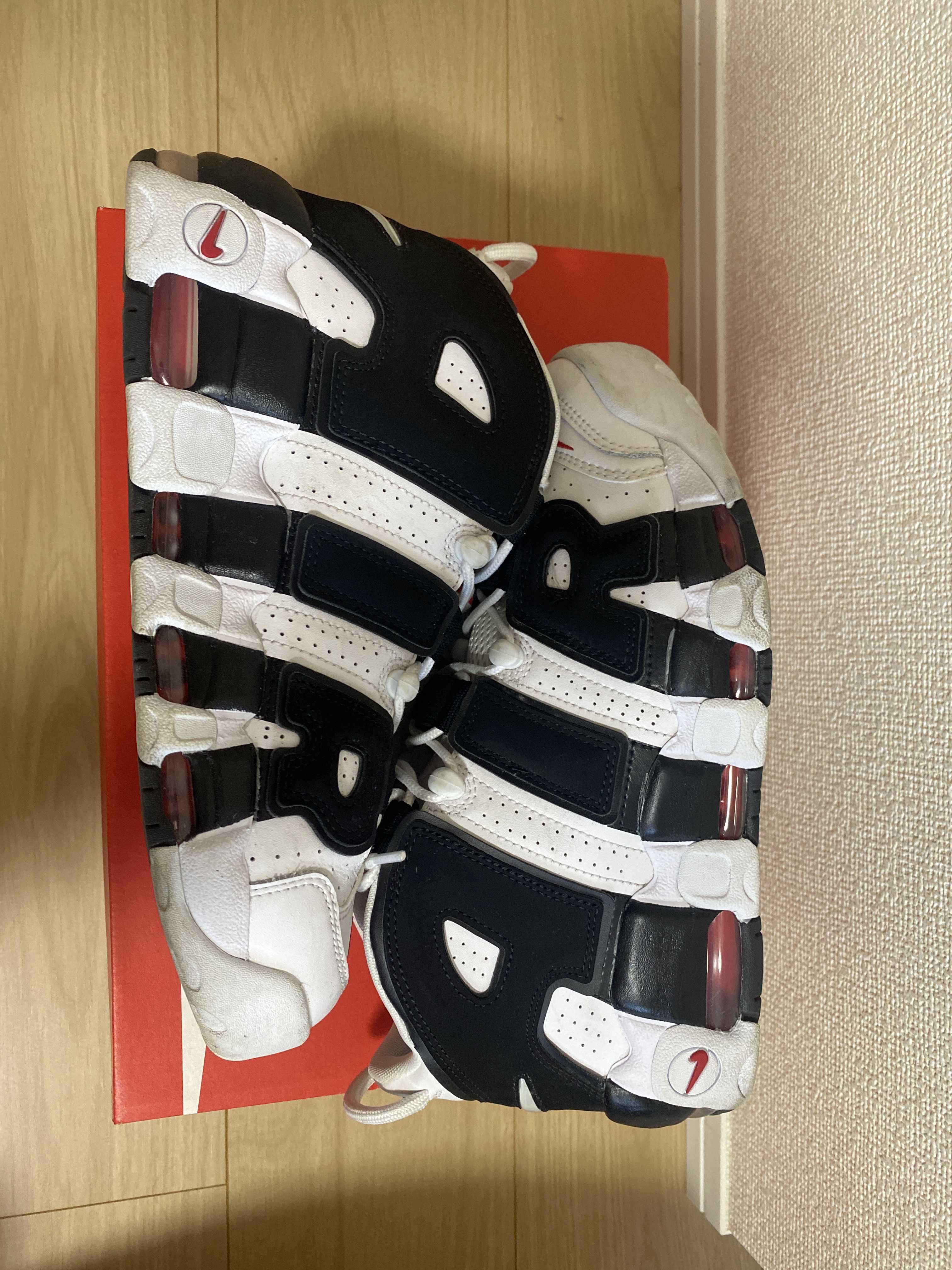 NIKE AIR MORE UPTEMPO "WHITE/BLACK/UNIVERSITY RED"(2020)