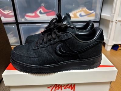 Stussy × Nike Air Force 1 Low "Triple Black"