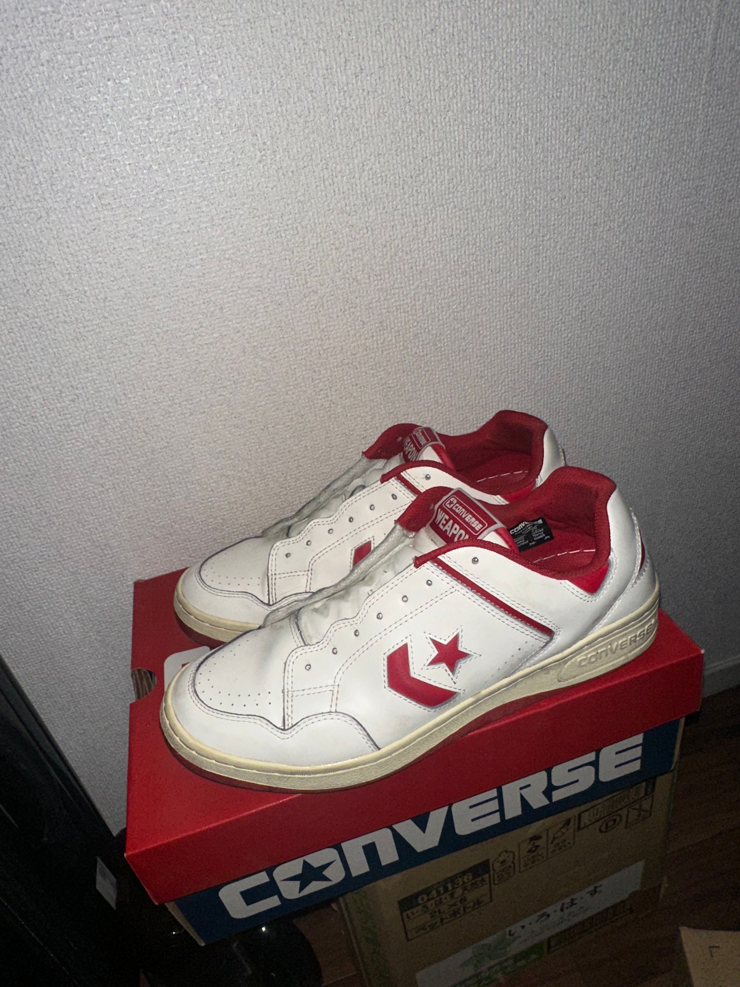 コンバース ウエポン OX "ホワイト/ダークレッド"