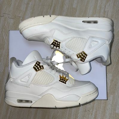 Nike Women's Air Jordan 4 Retro "White & Gold"