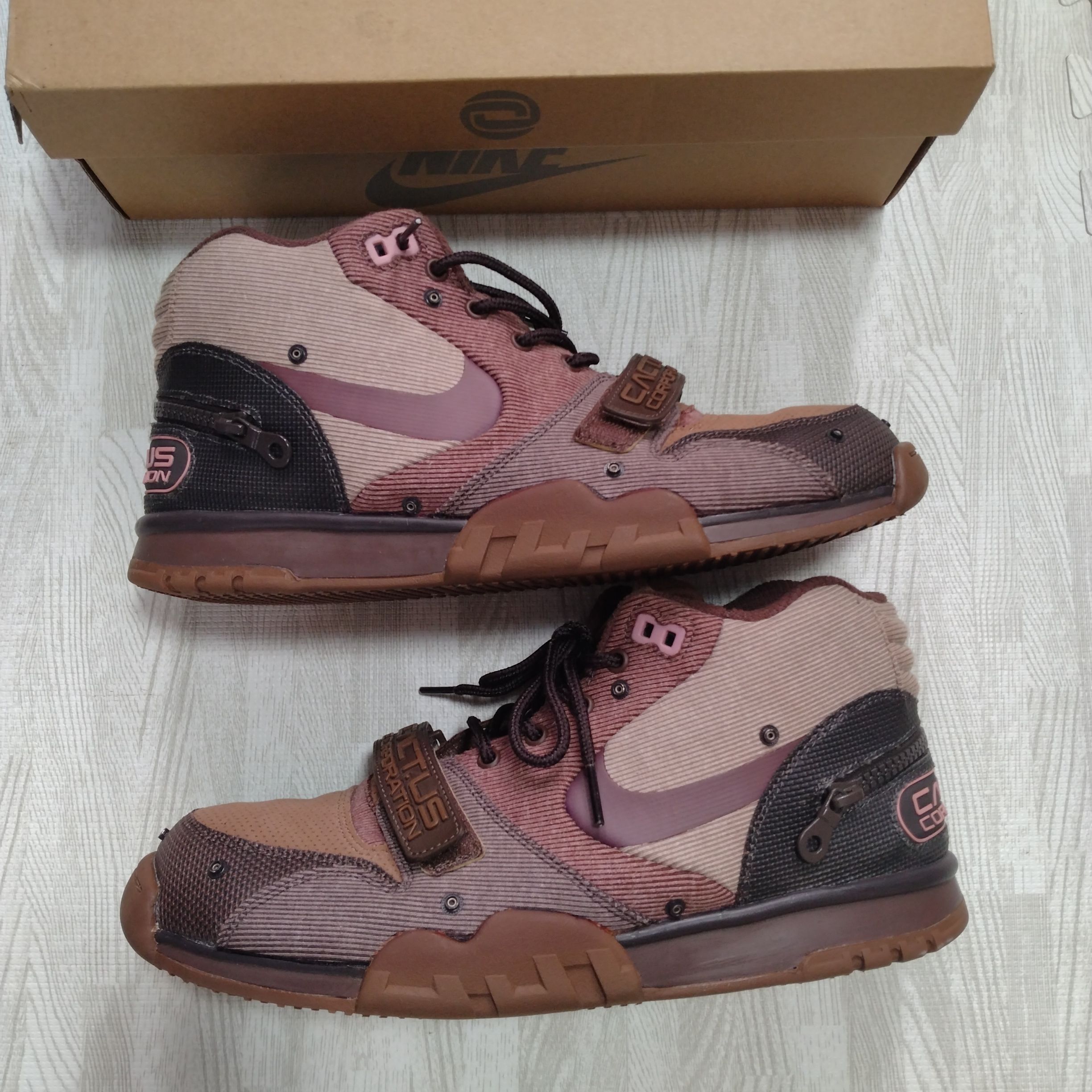 Travis Scott x Nike Air Trainer 1 SP "Archaeo Brown and Rust Pink"