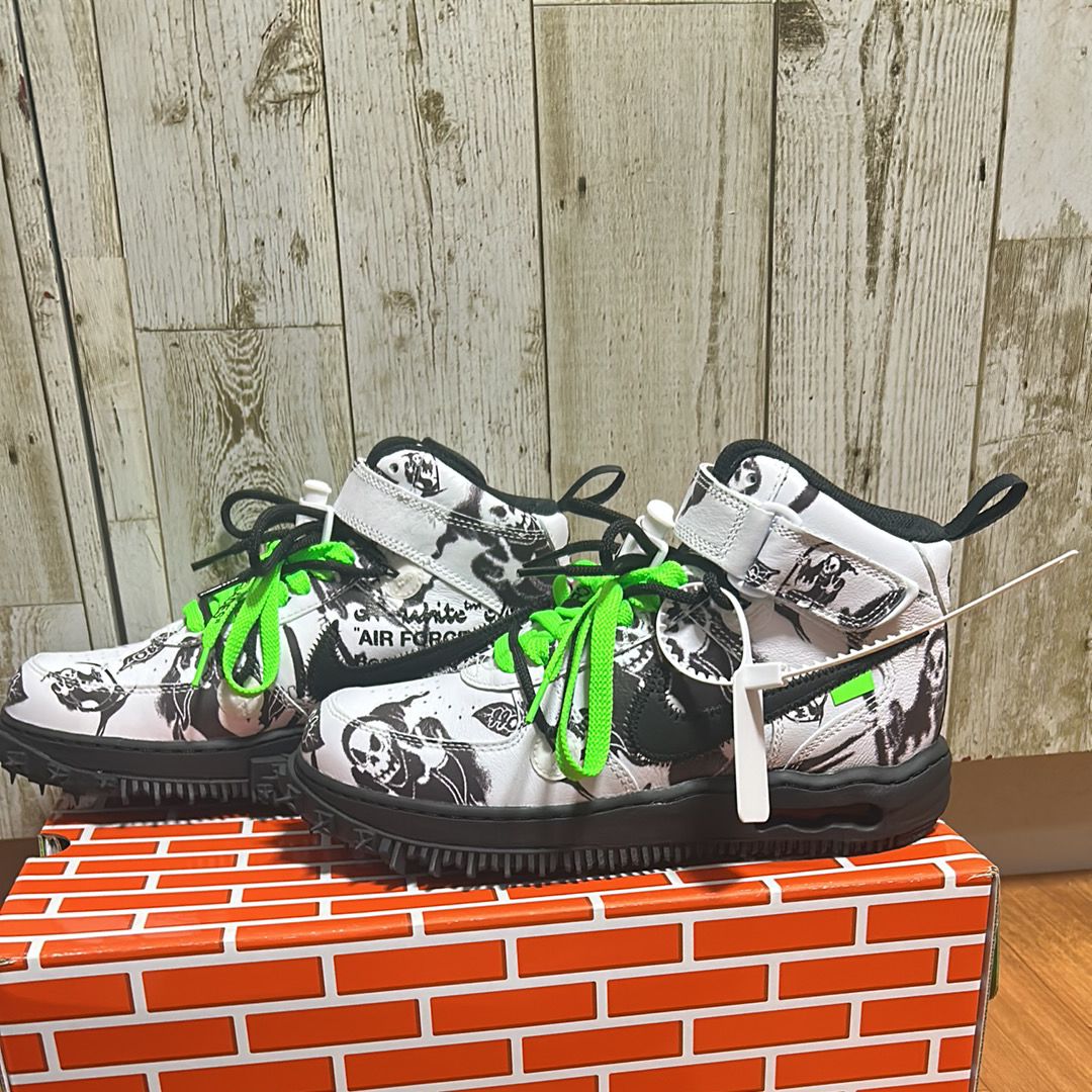 Off-White × Nike Air Force 1 Mid "Grim Reaper"