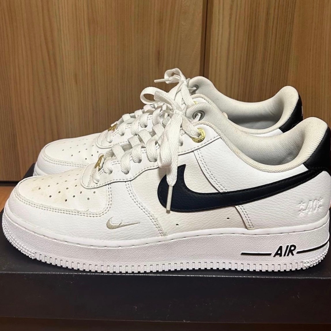 Nike Air Force 1 Low '07 LV8 40th Anniversary "Black/White-Metallic Gold"