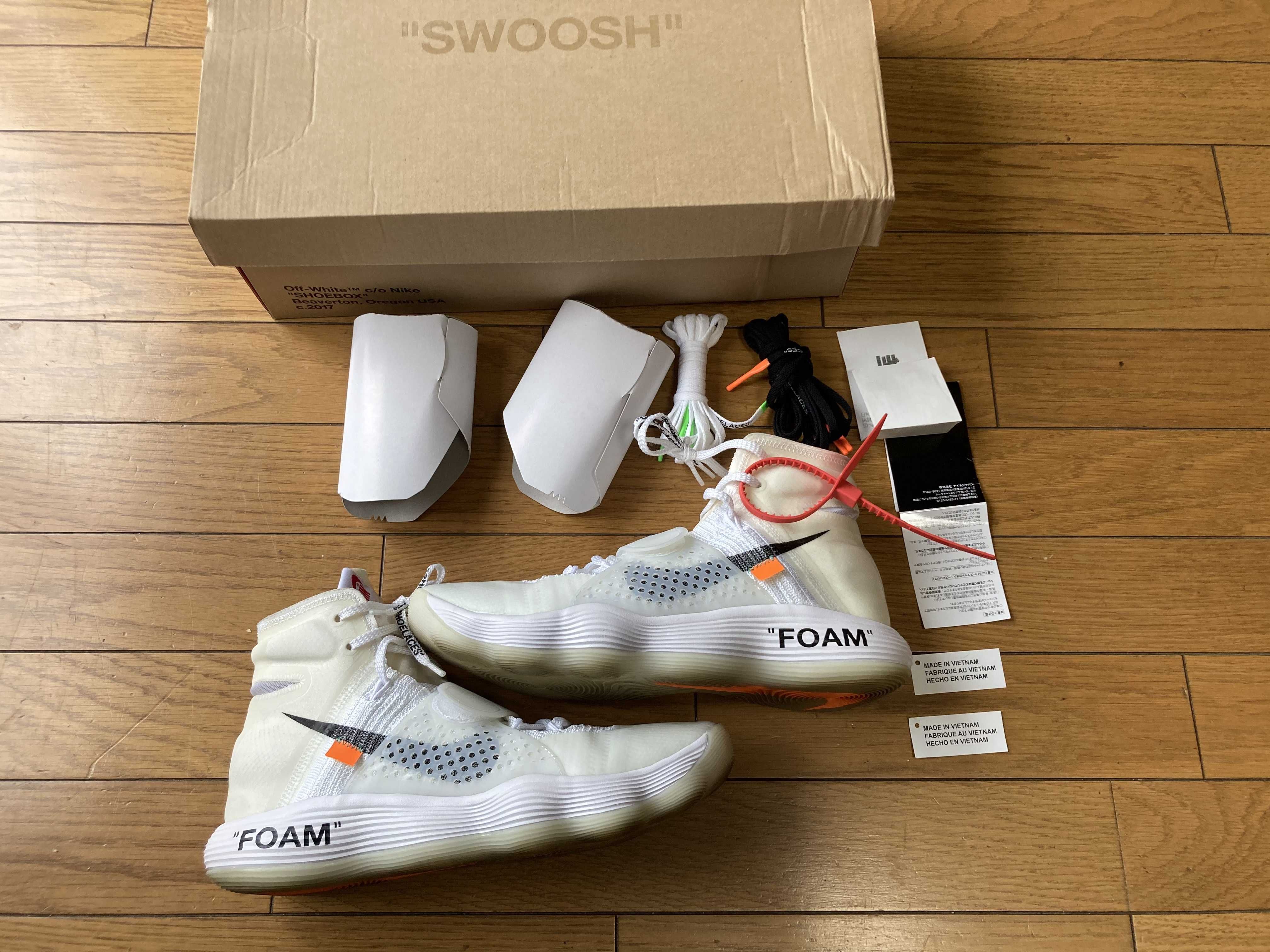 Off-White × Nike React Hyperdunk 2017 Flyknit "The 10/White"