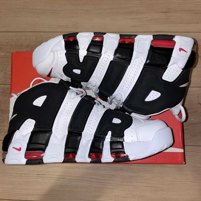 NIKE AIR MORE UPTEMPO "WHITE/BLACK/UNIVERSITY RED"(2020)