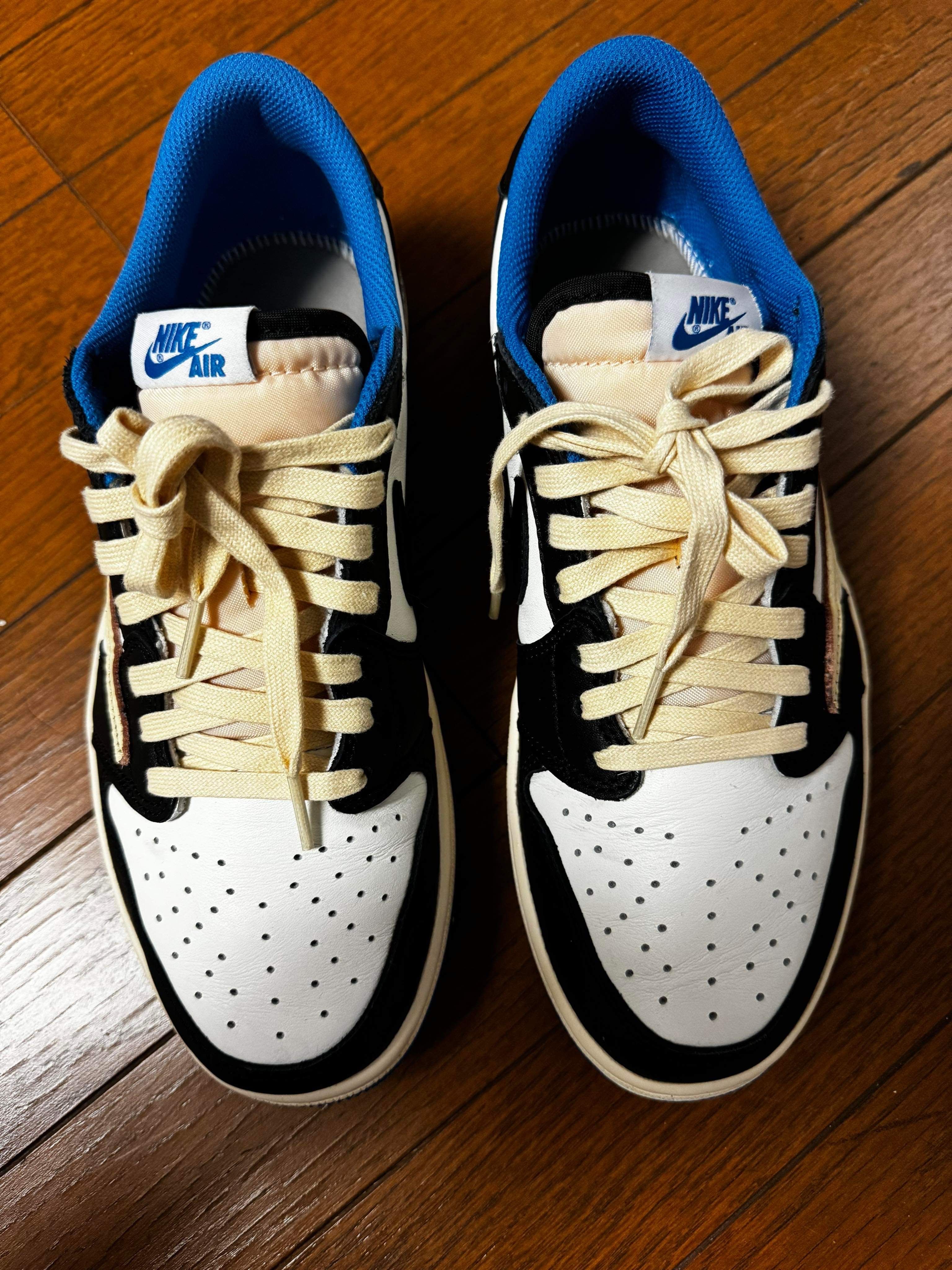 Travis Scott × fragment design × Nike Air Jordan 1 Low OG SP "Military Blue"