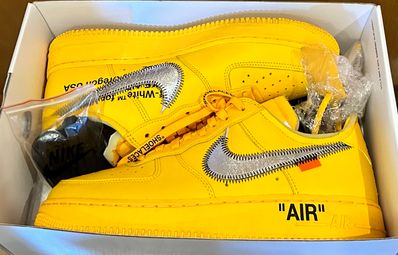 Off-White × Nike Air Force 1 Low "University Gold"