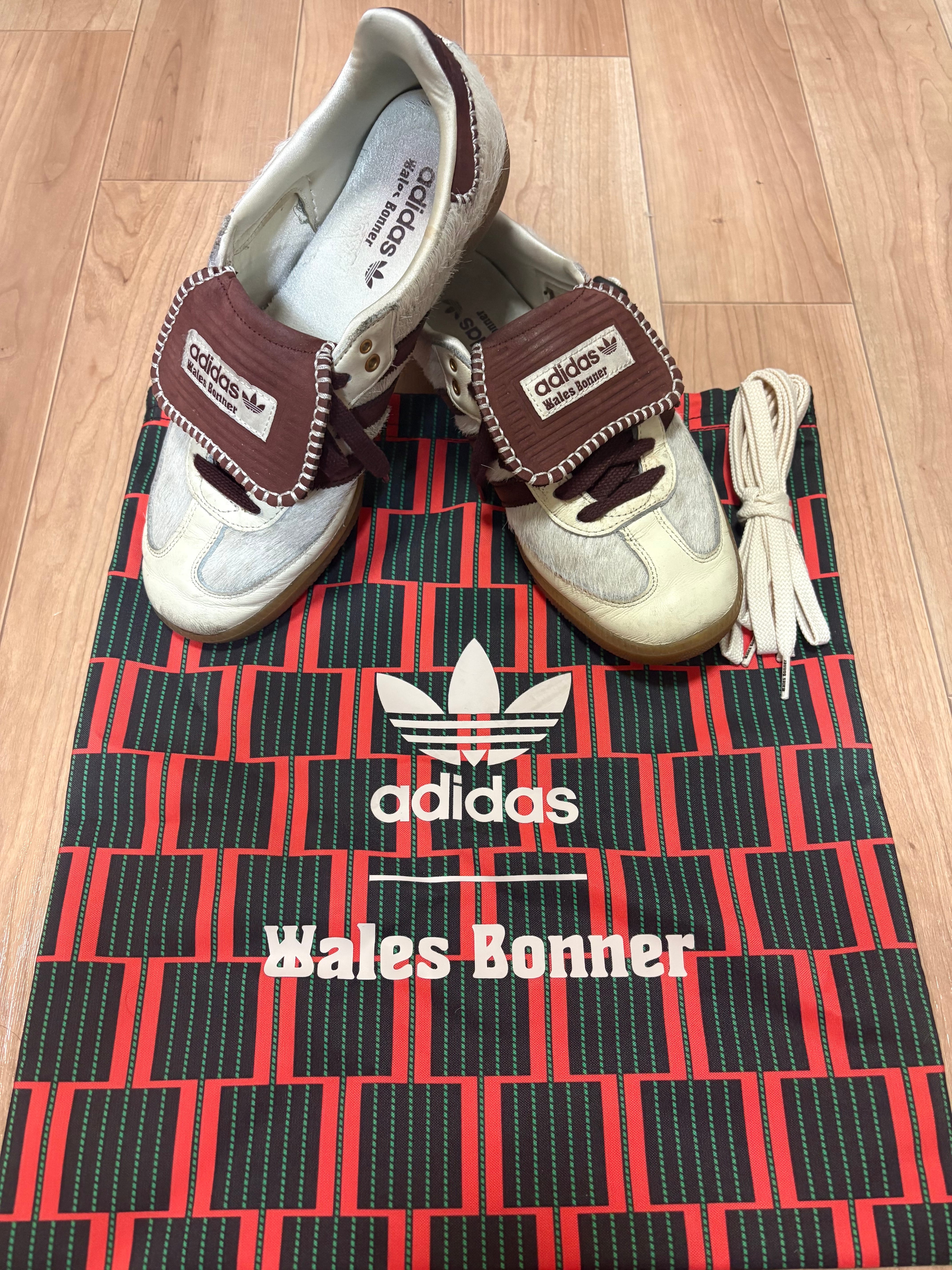 Wales Bonner × adidas Samba Pony Tonal Low "Cream White/Mystery Brown"