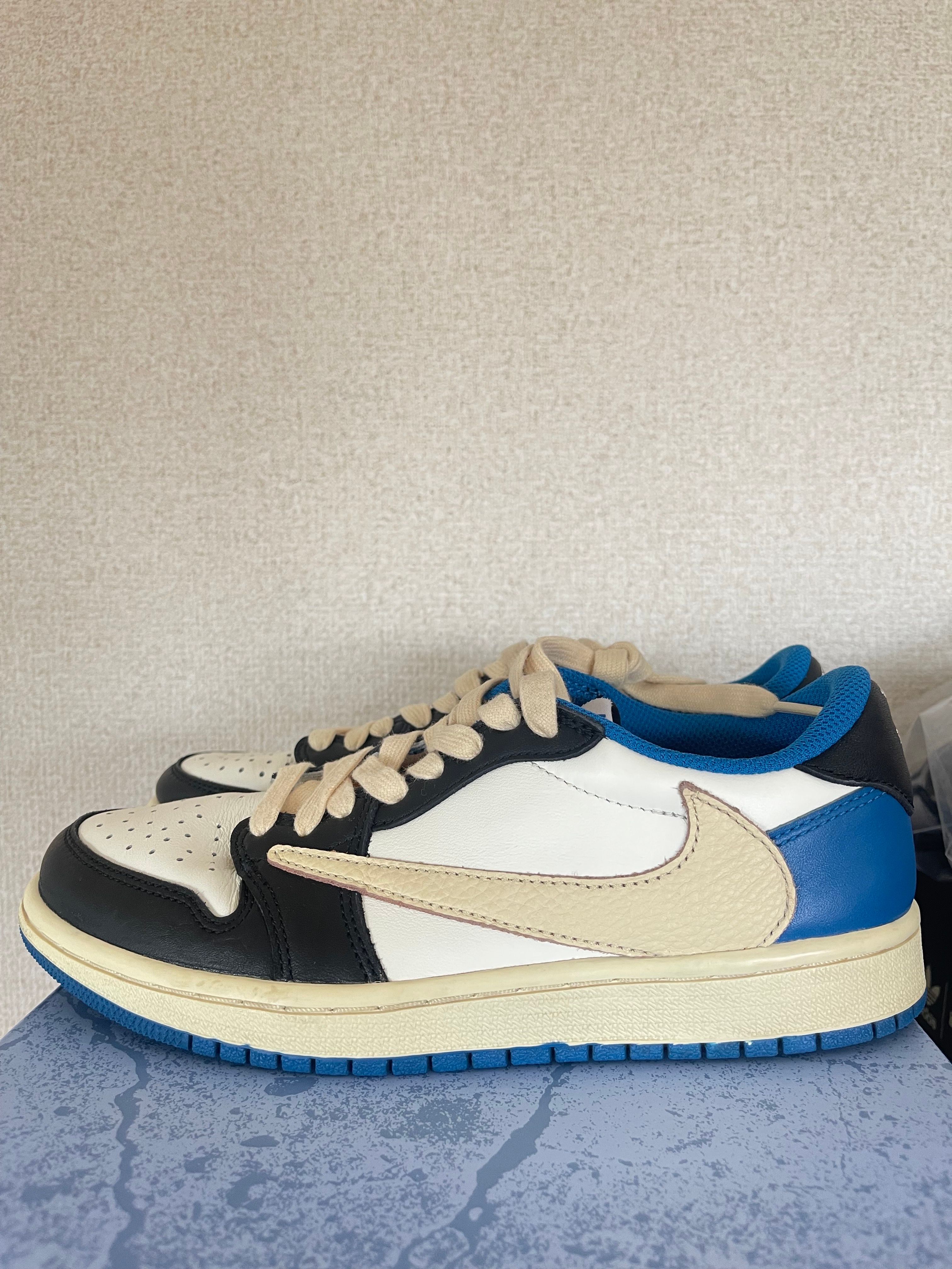 Travis Scott × fragment design × Nike Air Jordan 1 Low OG SP "Military Blue"