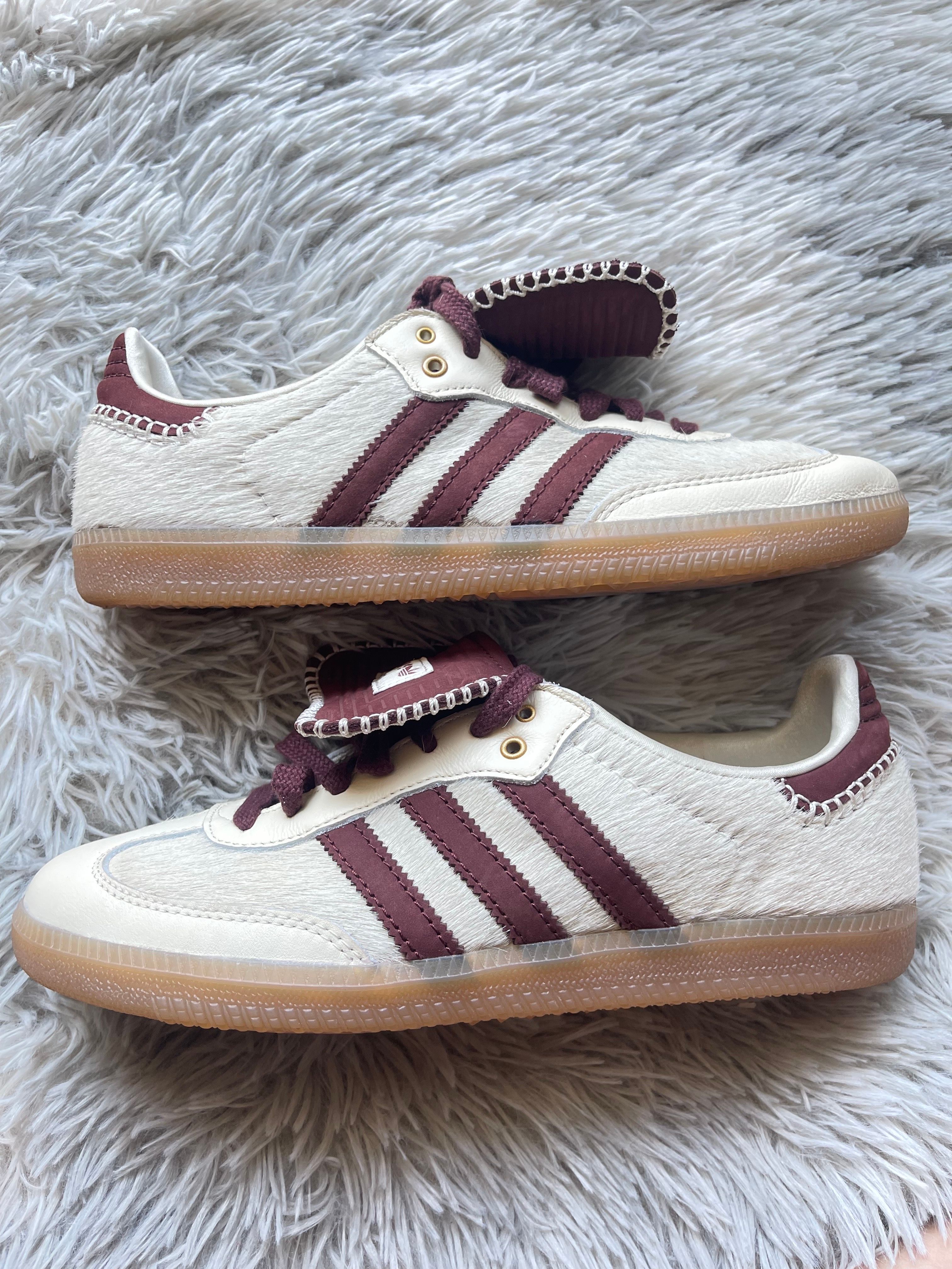 Wales Bonner × adidas Samba Pony Tonal Low "Cream White/Mystery Brown"