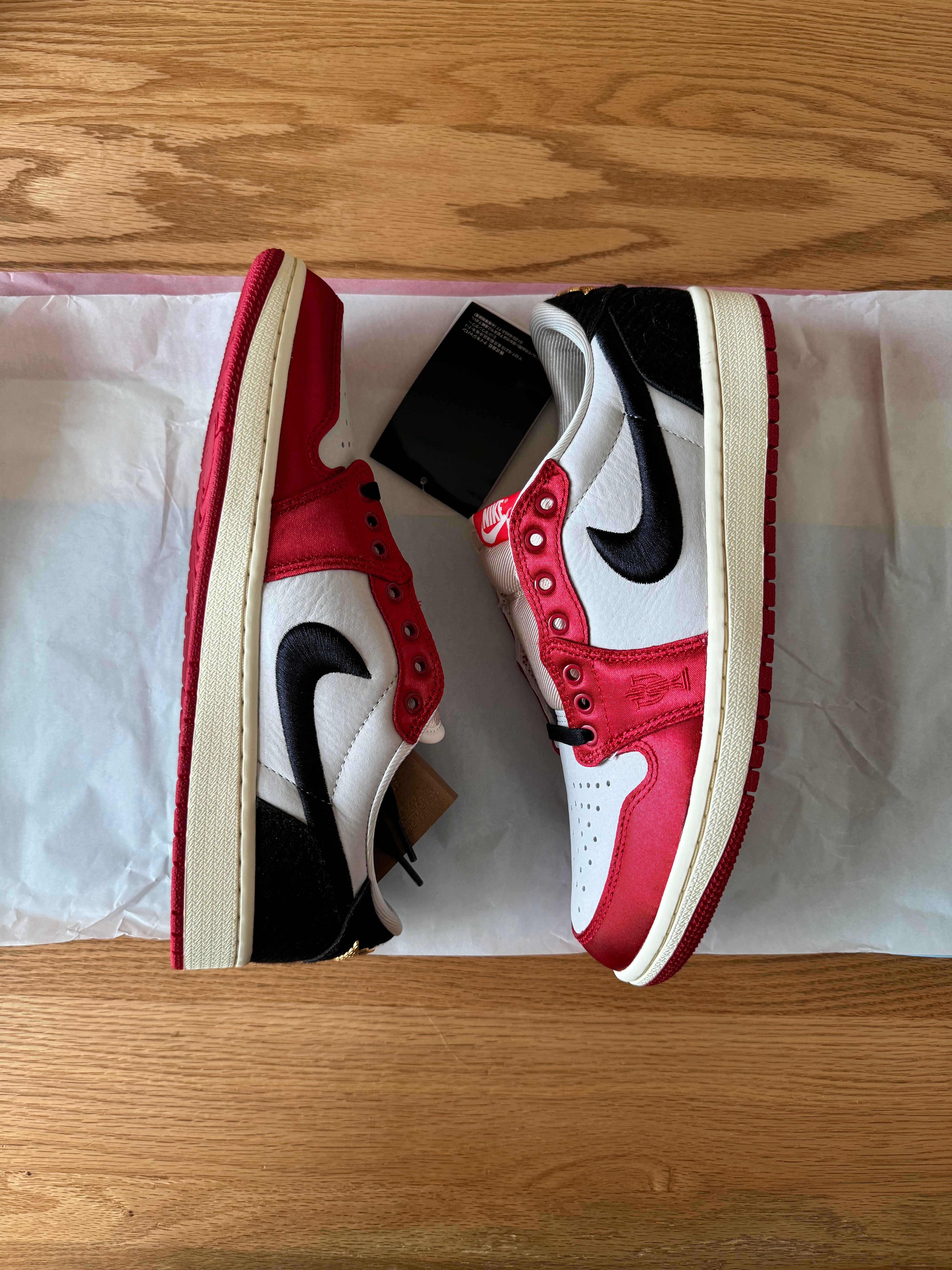 Trophy Room × Nike Air Jordan 1 Low OG "Sail and Varsity Red"
