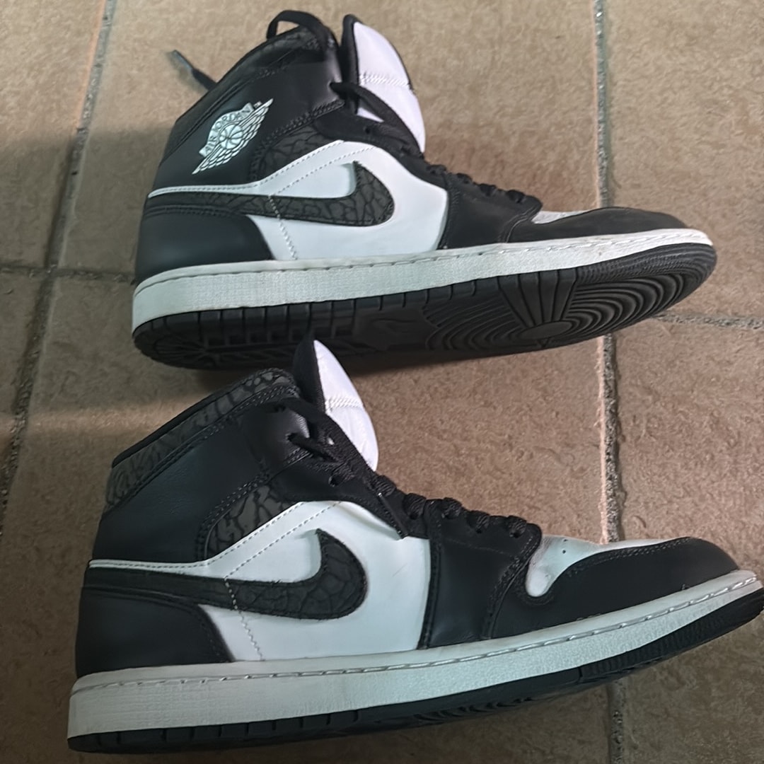 Nike Air Jordan 1 Mid "Panda Elephant/Safari"